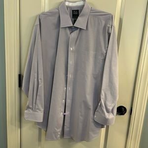 Mens Jos A Bank Traveler Dress Shirt Long Sleeve Size 18.5/35